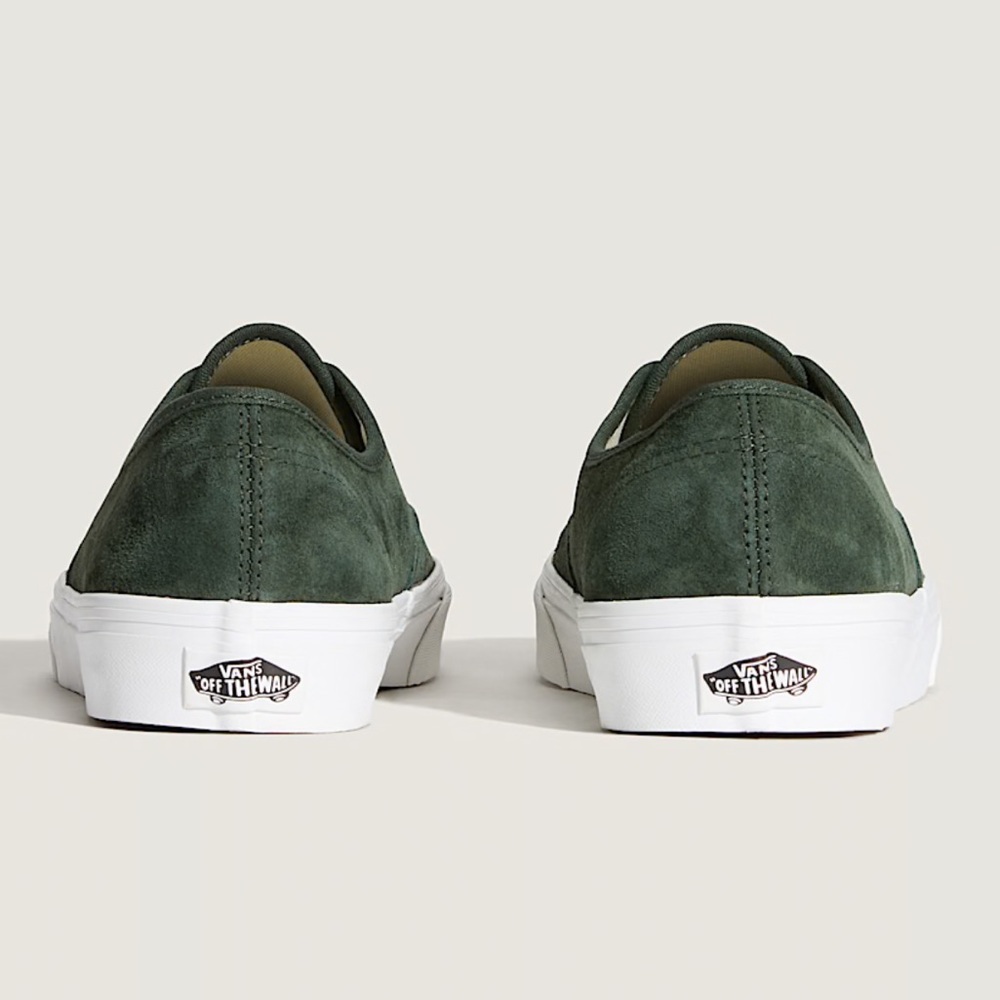 Vans Men’s Dark Green Suede Authentic Pig Suede Dried Kelp VN000D7YEMU Sneakers - Picture 4 of 16